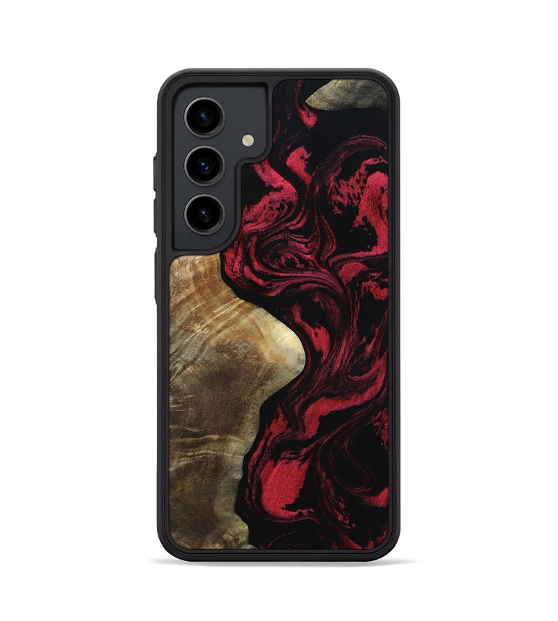 Galaxy S24 Wood Phone Case - Mat (Red, 801626)