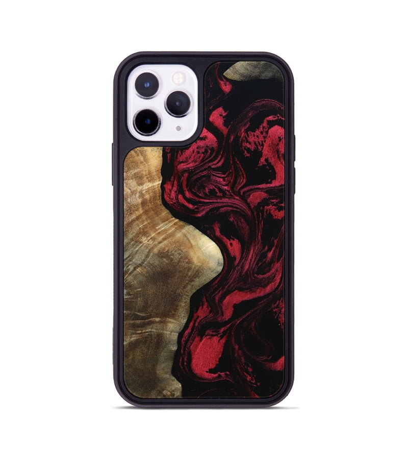 iPhone 11 Pro Wood Phone Case - Mat (Red, 801626)