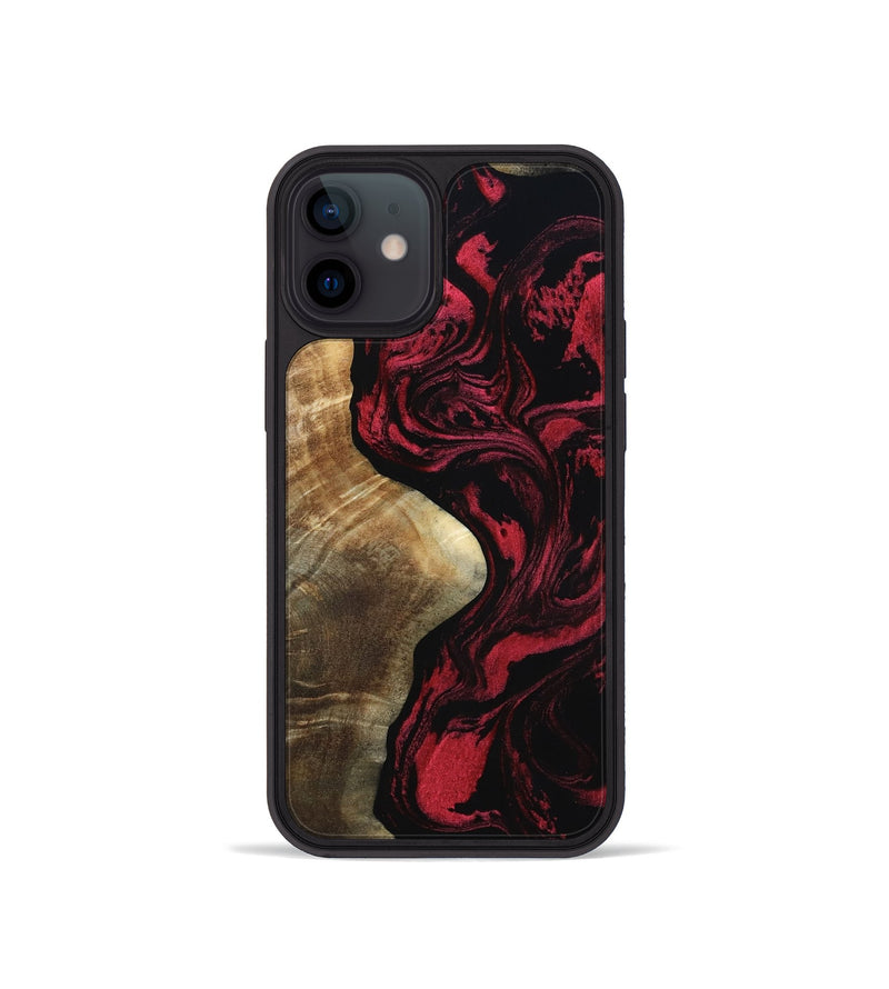 iPhone 12 mini Wood Phone Case - Mat (Red, 801626)