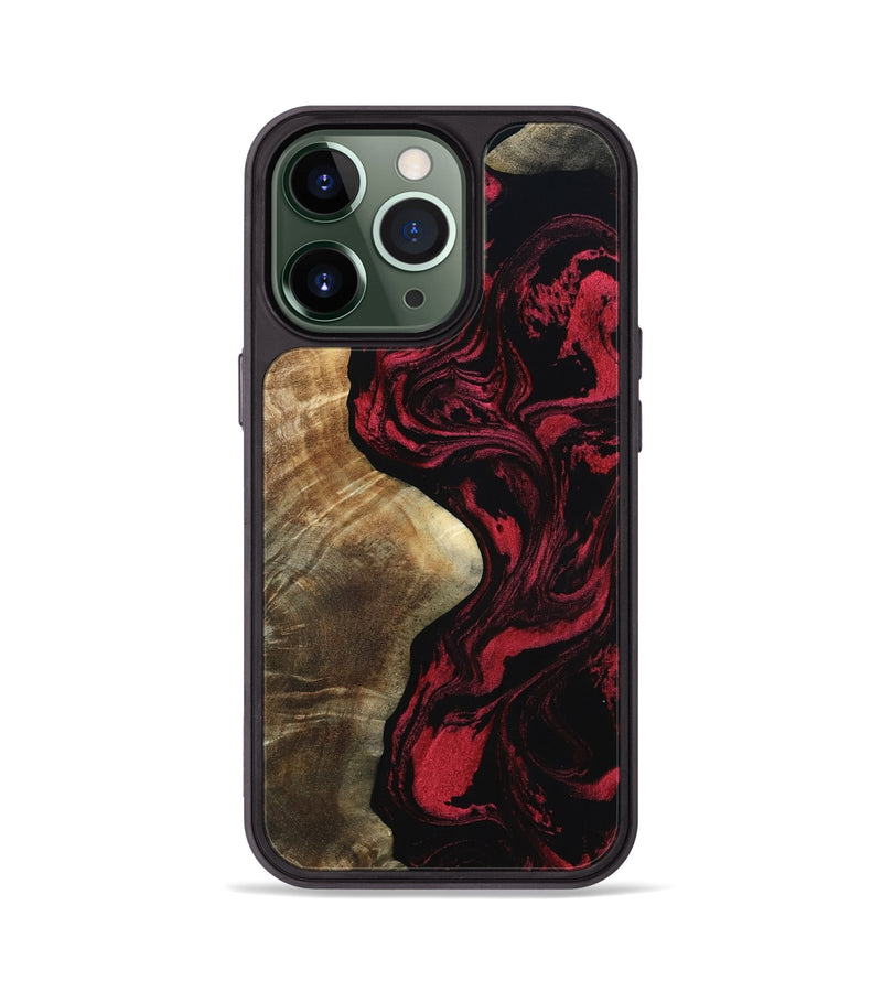 iPhone 13 Pro Wood Phone Case - Mat (Red, 801626)