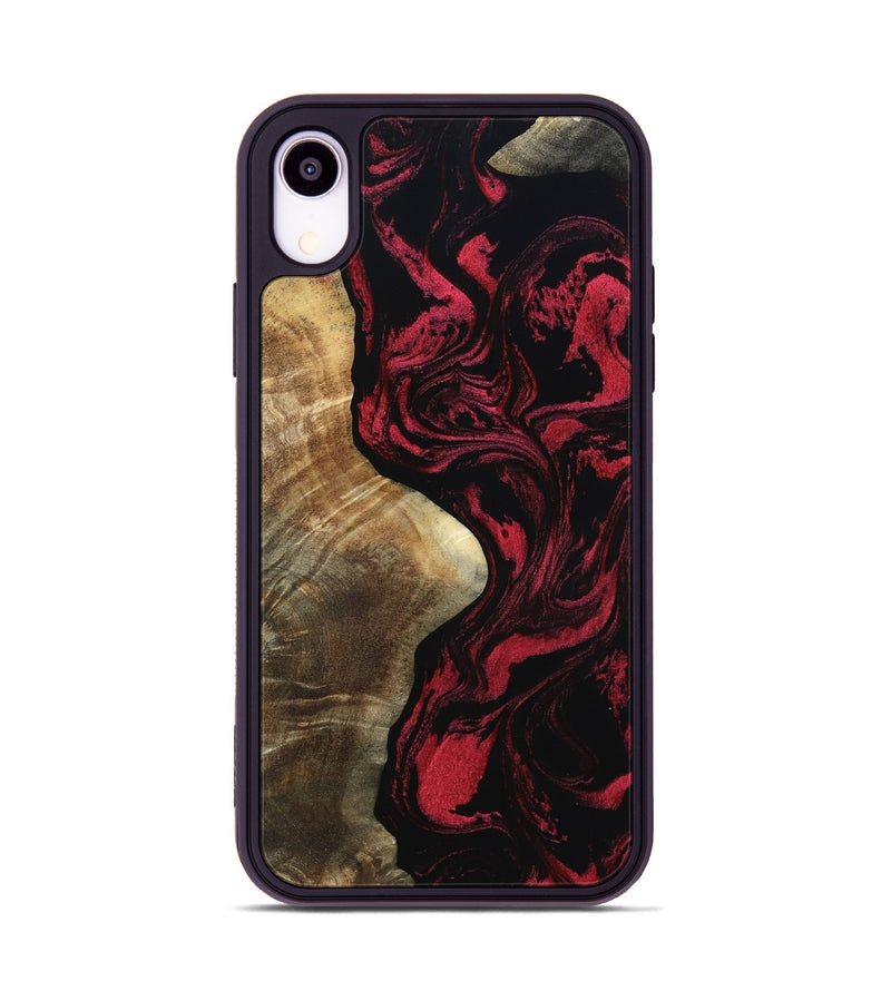 iPhone Xr Wood Phone Case - Mat (Red, 801626)