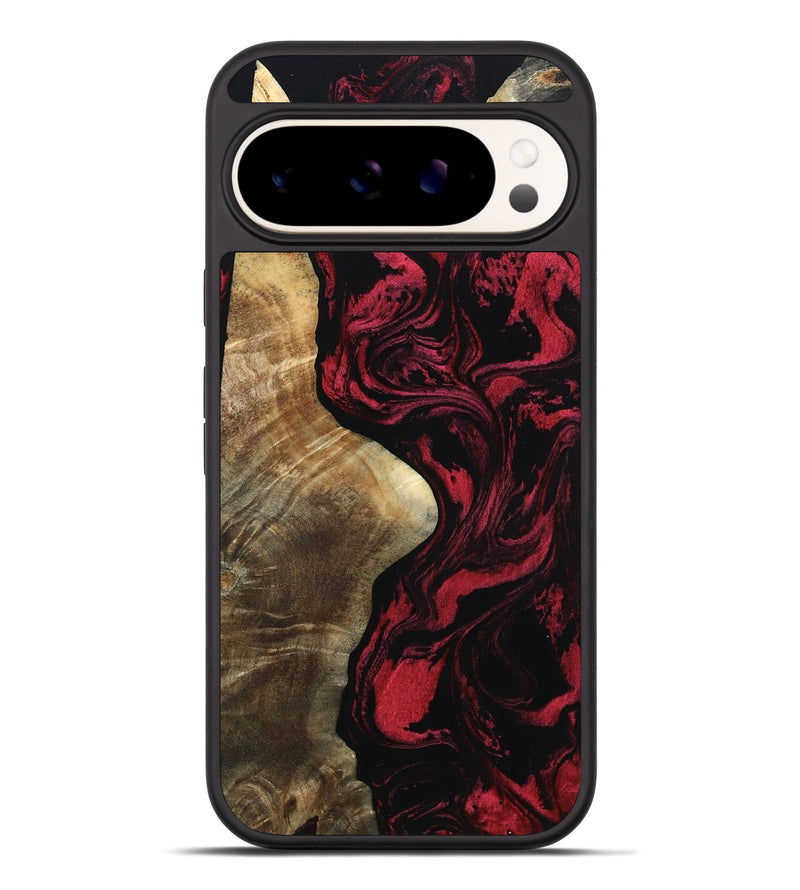 Pixel 9 Pro XL Wood Phone Case - Mat (Red, 801626)