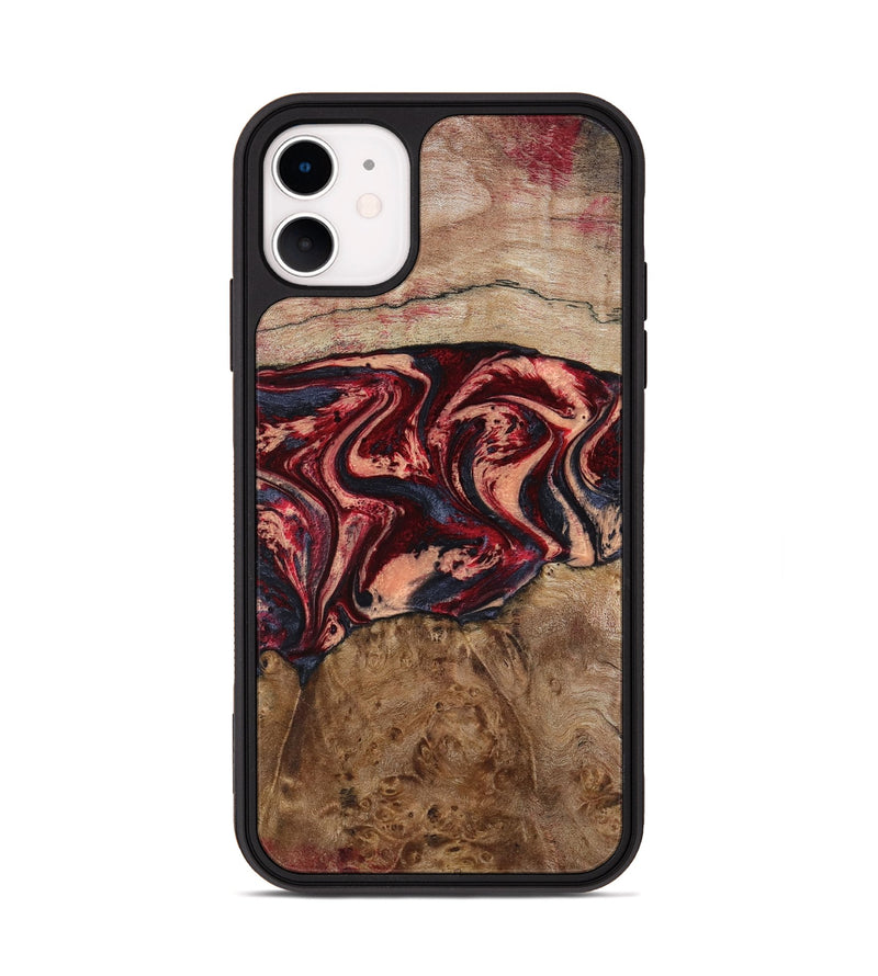 iPhone 11 Wood Phone Case - Hayes (Red, 801627)