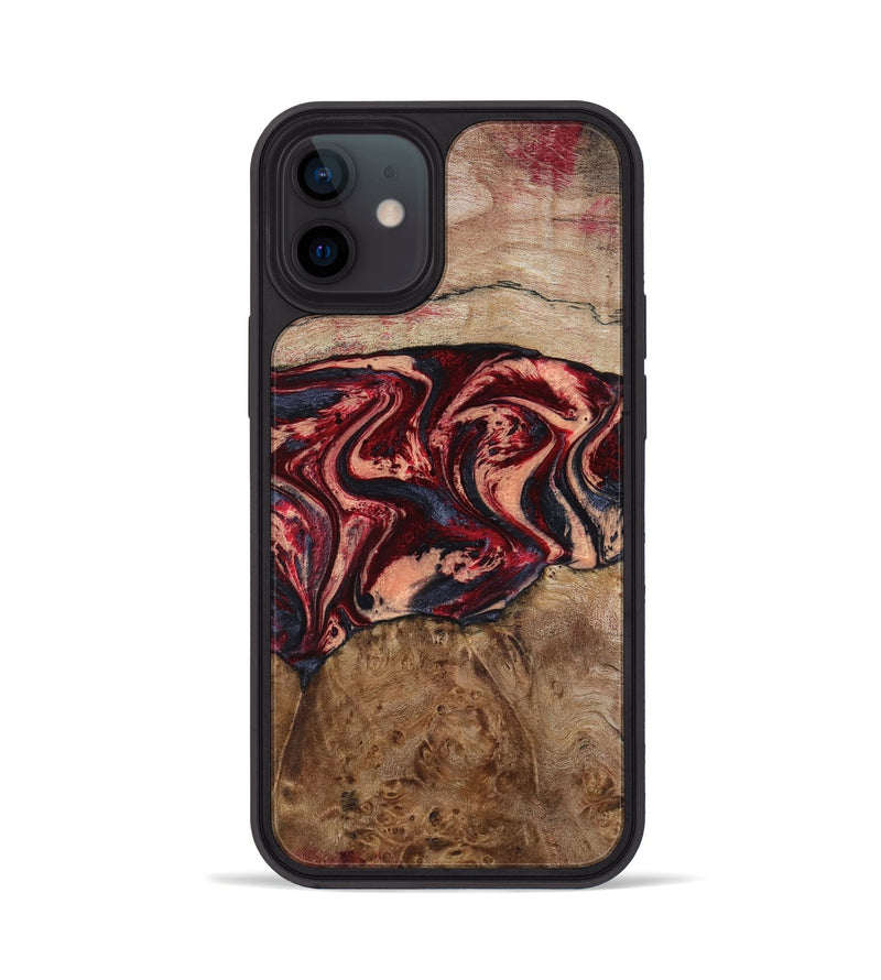 iPhone 12 Wood Phone Case - Hayes (Red, 801627)