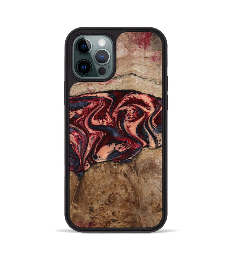 iPhone 12 Pro Wood Phone Case - Hayes (Red, 801627)