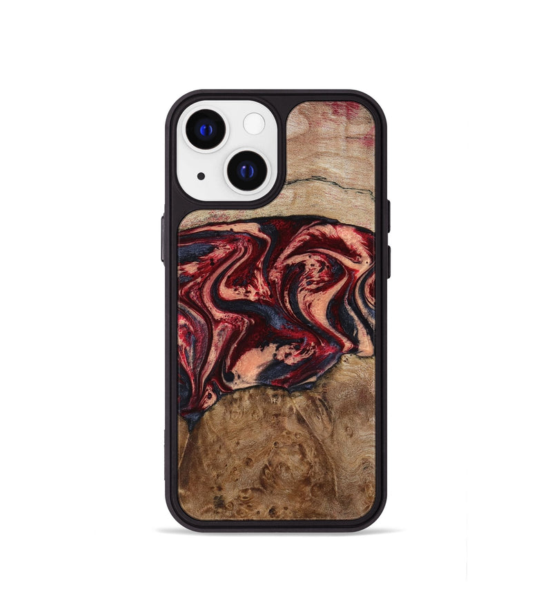 iPhone 13 mini Wood Phone Case - Hayes (Red, 801627)