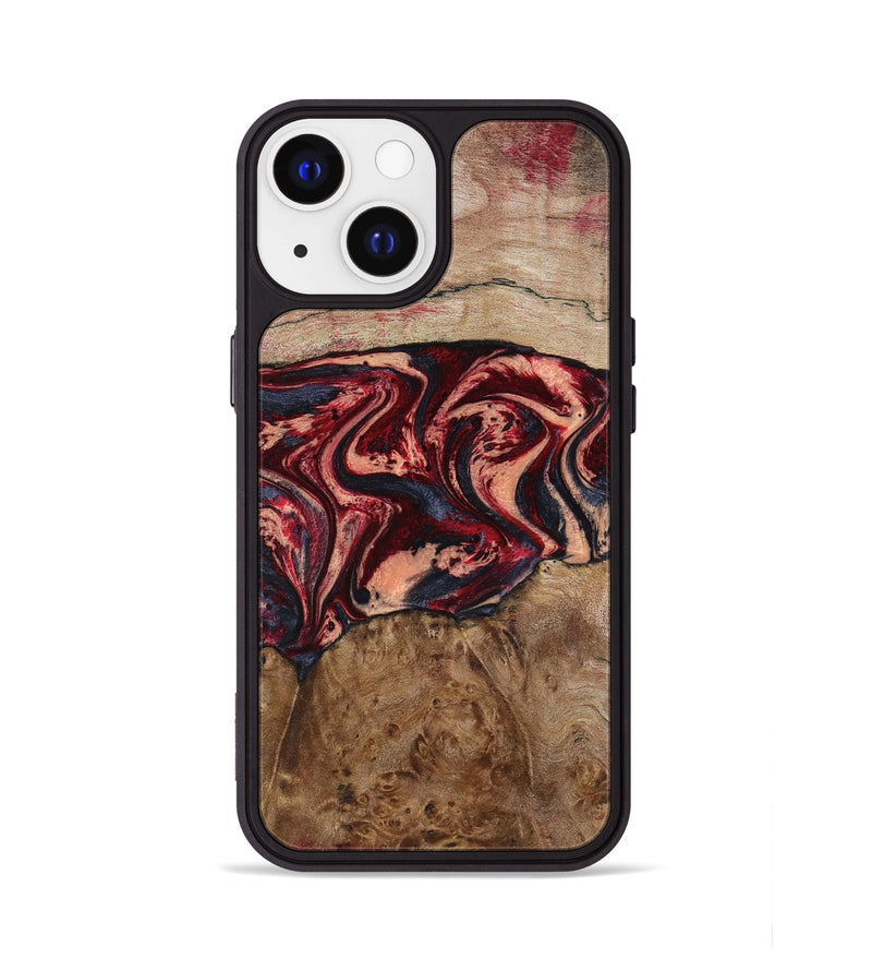 iPhone 13 Wood Phone Case - Hayes (Red, 801627)