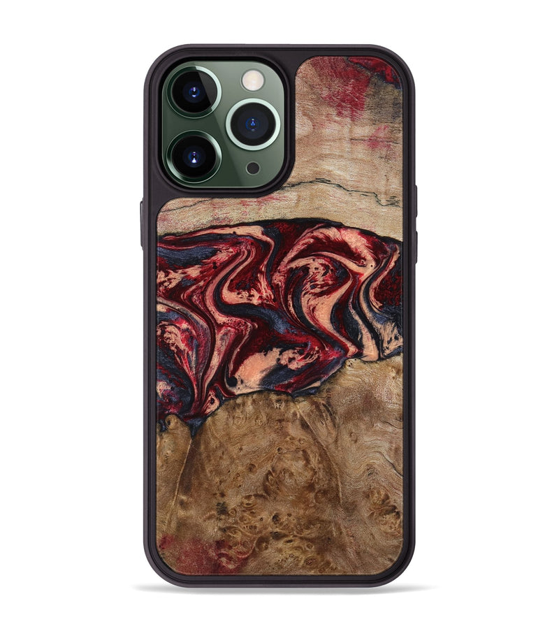 iPhone 13 Pro Max Wood Phone Case - Hayes (Red, 801627)