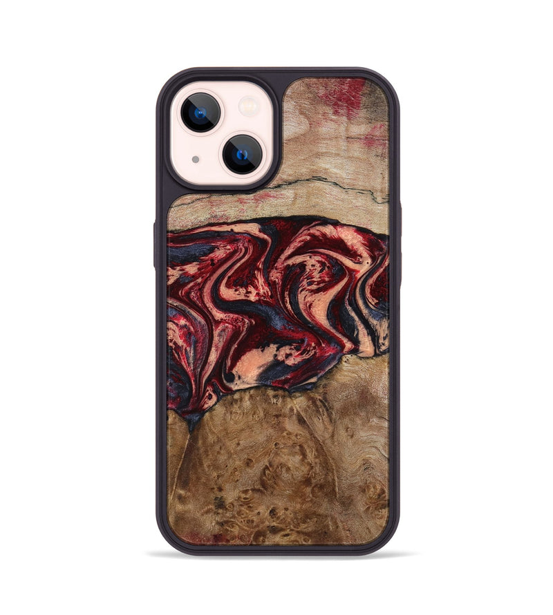 iPhone 14 Wood Phone Case - Hayes (Red, 801627)