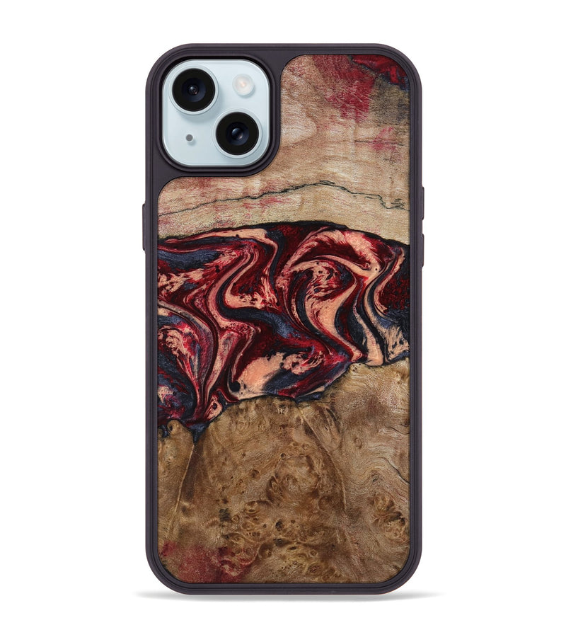 iPhone 15 Plus Wood Phone Case - Hayes (Red, 801627)