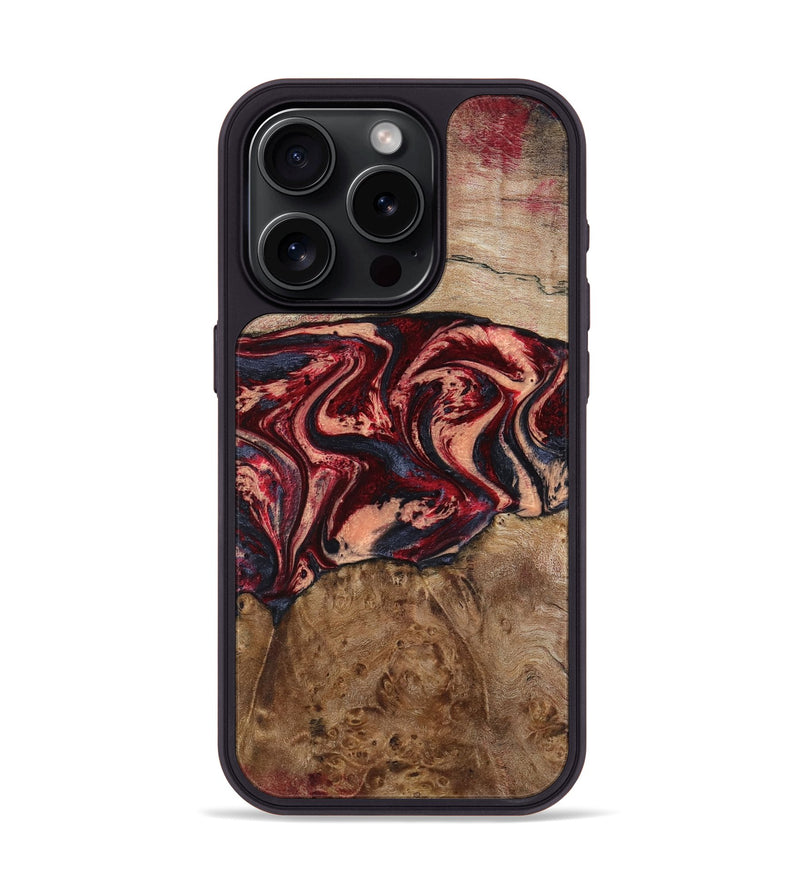 iPhone 15 Pro Wood Phone Case - Hayes (Red, 801627)