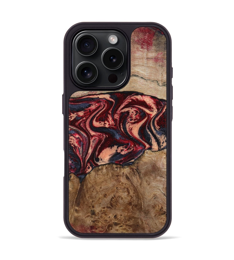 iPhone 16 Pro Wood Phone Case - Hayes (Red, 801627)