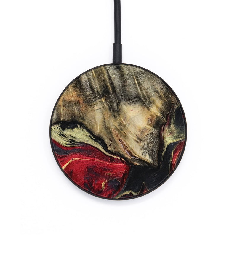 Circle Wood Wireless Charger - April (Red, 801628)