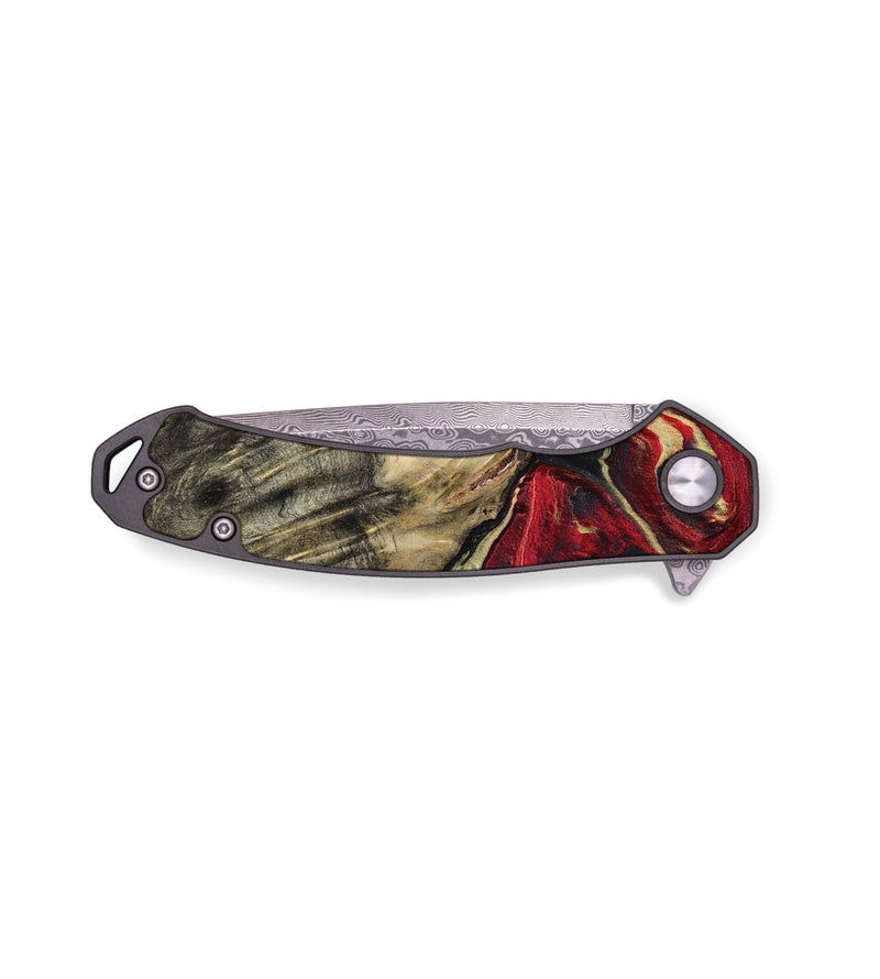 EDC Wood Pocket Knife - April (Red, 801628)
