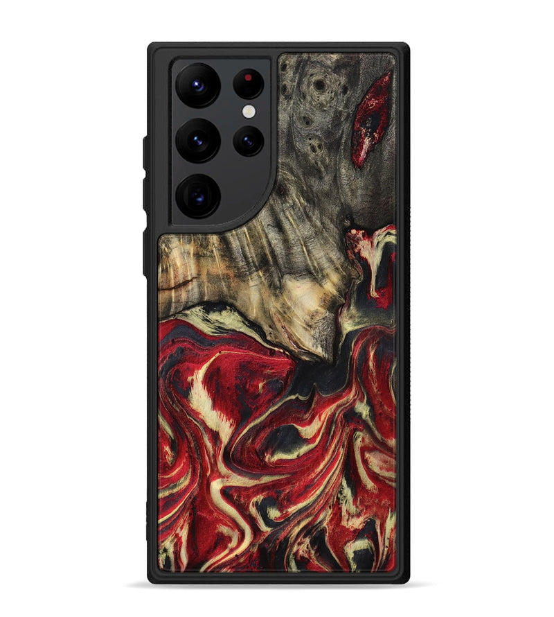 Galaxy S22 Ultra Wood Phone Case - April (Red, 801628)