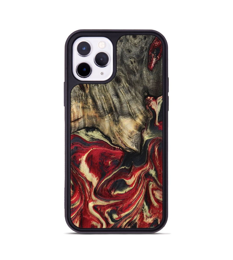 iPhone 11 Pro Wood Phone Case - April (Red, 801628)