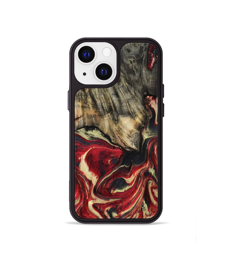 iPhone 13 mini Wood Phone Case - April (Red, 801628)
