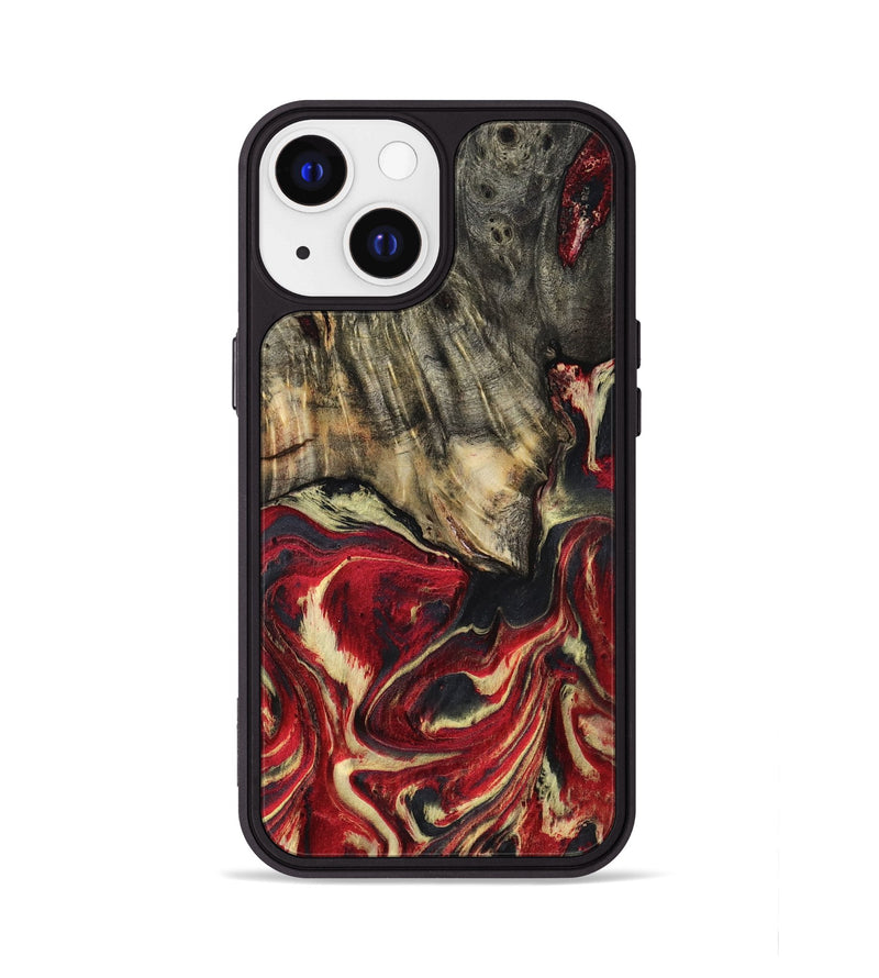 iPhone 13 Wood Phone Case - April (Red, 801628)