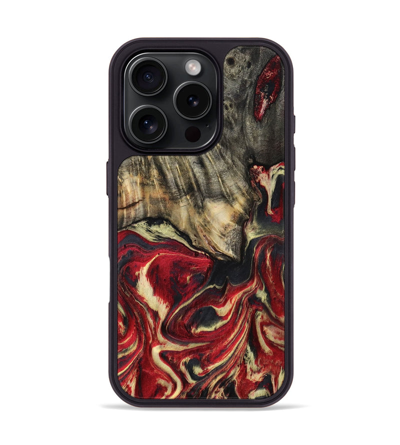 iPhone 16 Pro Wood Phone Case - April (Red, 801628)