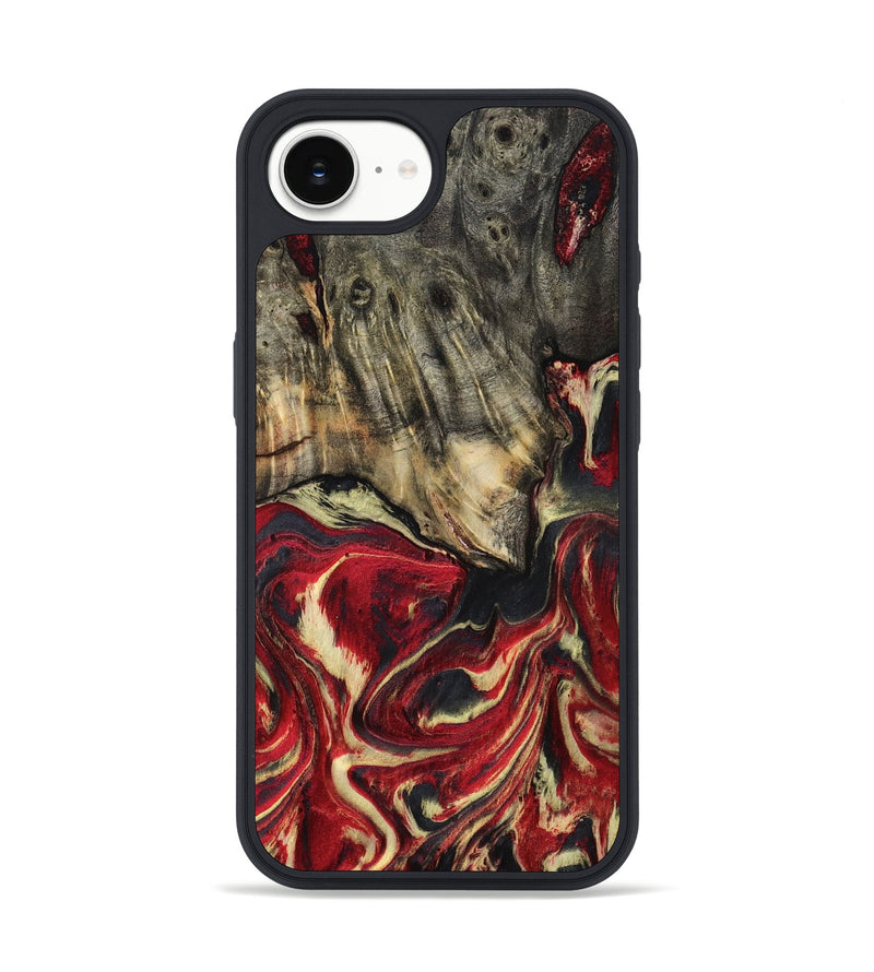 iPhone 16e Wood Phone Case - April (Red, 801628)