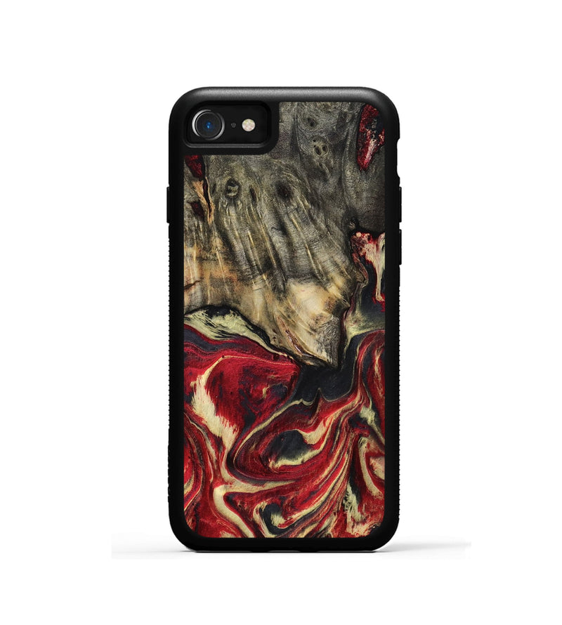 iPhone SE Wood Phone Case - April (Red, 801628)