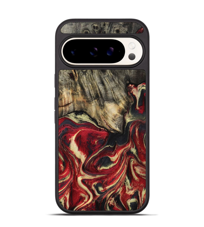 Pixel 9 Pro Wood Phone Case - April (Red, 801628)