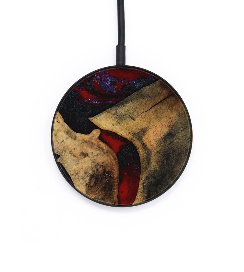 Circle Wood Wireless Charger - Stephon (Red, 801629)