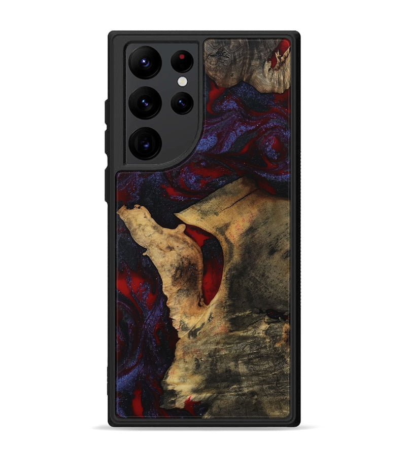 Galaxy S22 Ultra Wood Phone Case - Stephon (Red, 801629)