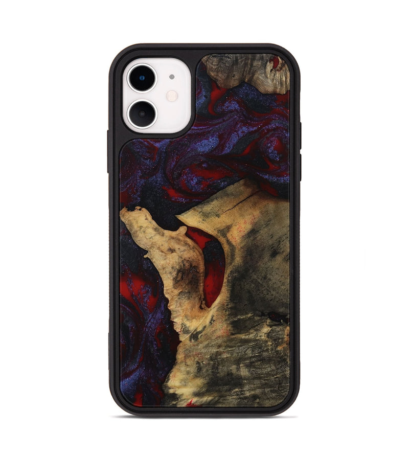 iPhone 11 Wood Phone Case - Stephon (Red, 801629)