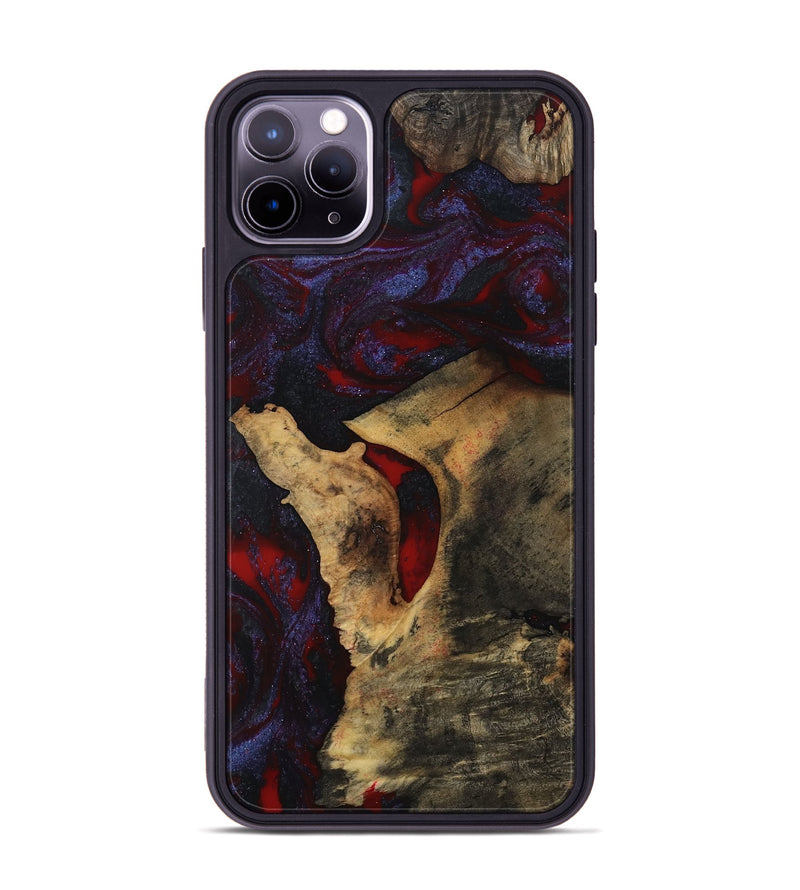 iPhone 11 Pro Max Wood Phone Case - Stephon (Red, 801629)