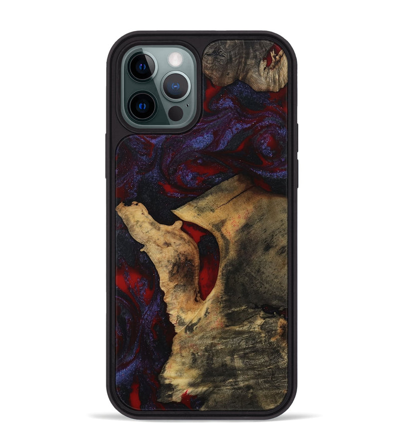 iPhone 12 Pro Max Wood Phone Case - Stephon (Red, 801629)