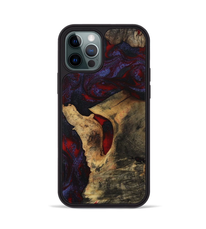 iPhone 12 Pro Wood Phone Case - Stephon (Red, 801629)