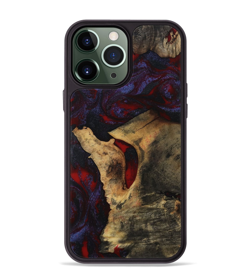 iPhone 13 Pro Max Wood Phone Case - Stephon (Red, 801629)