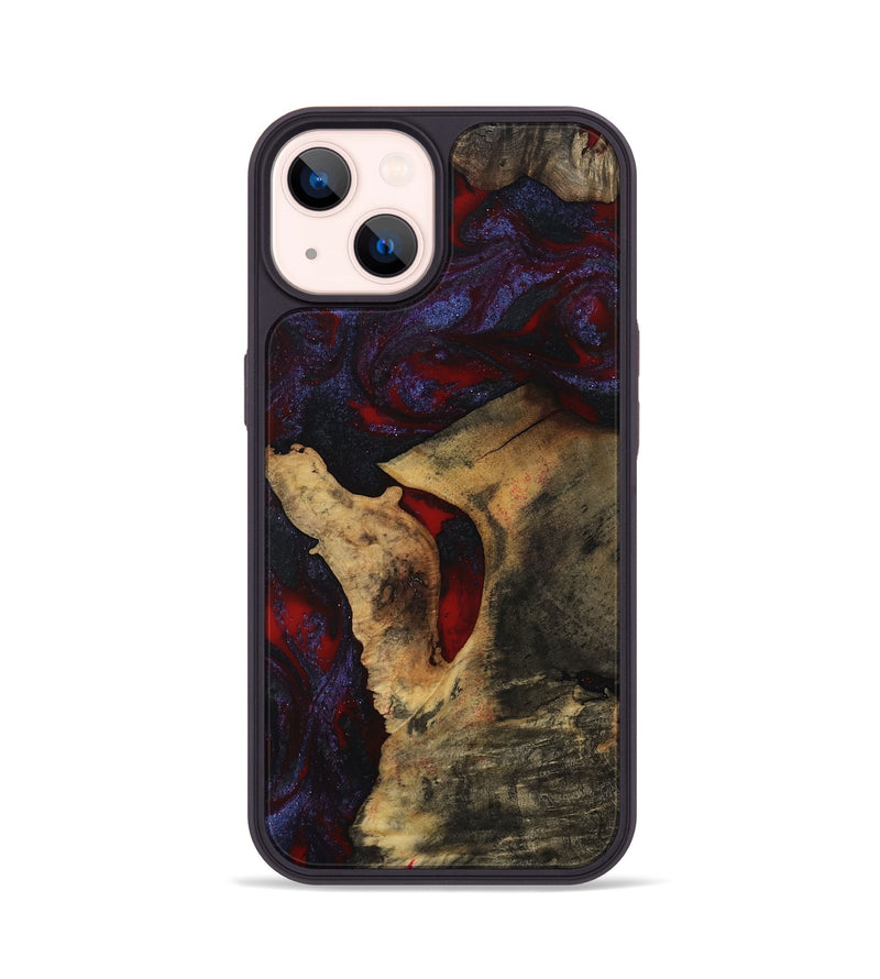 iPhone 14 Wood Phone Case - Stephon (Red, 801629)