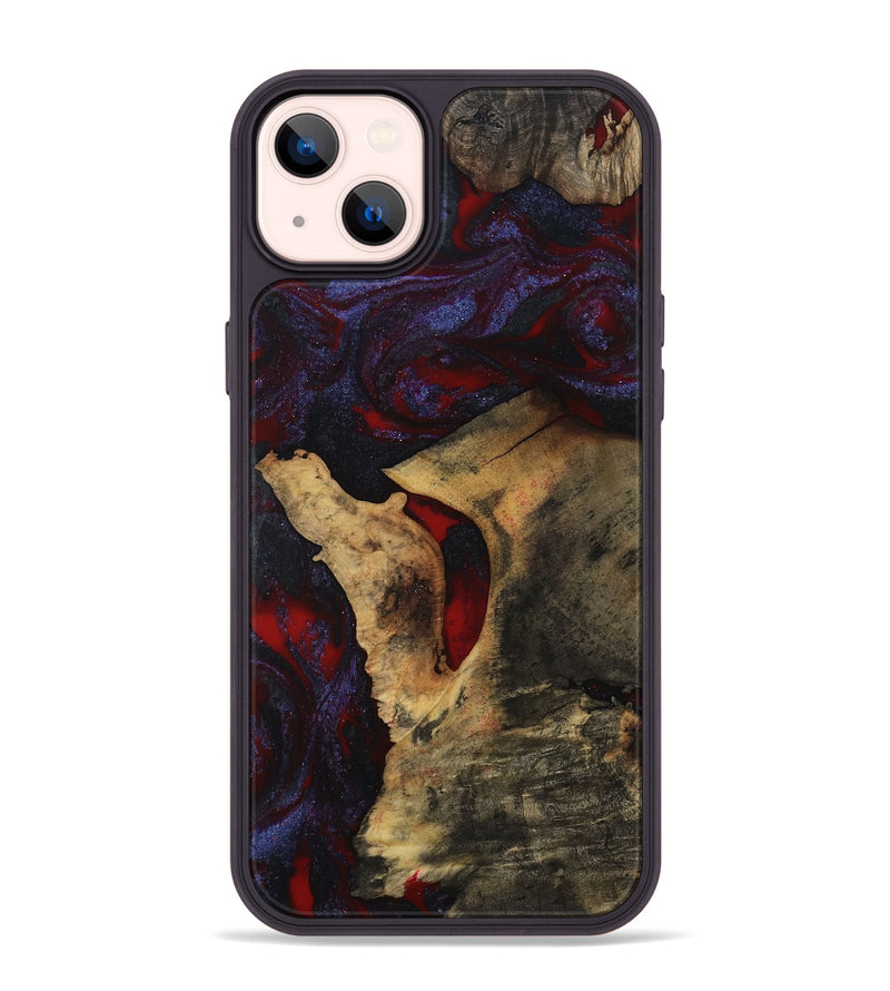 iPhone 14 Plus Wood Phone Case - Stephon (Red, 801629)