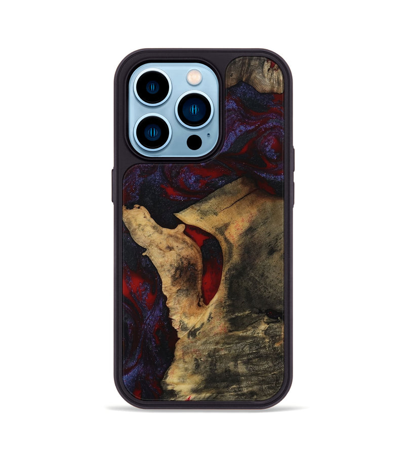 iPhone 14 Pro Wood Phone Case - Stephon (Red, 801629)