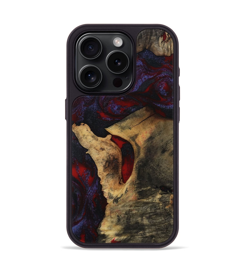 iPhone 15 Pro Wood Phone Case - Stephon (Red, 801629)