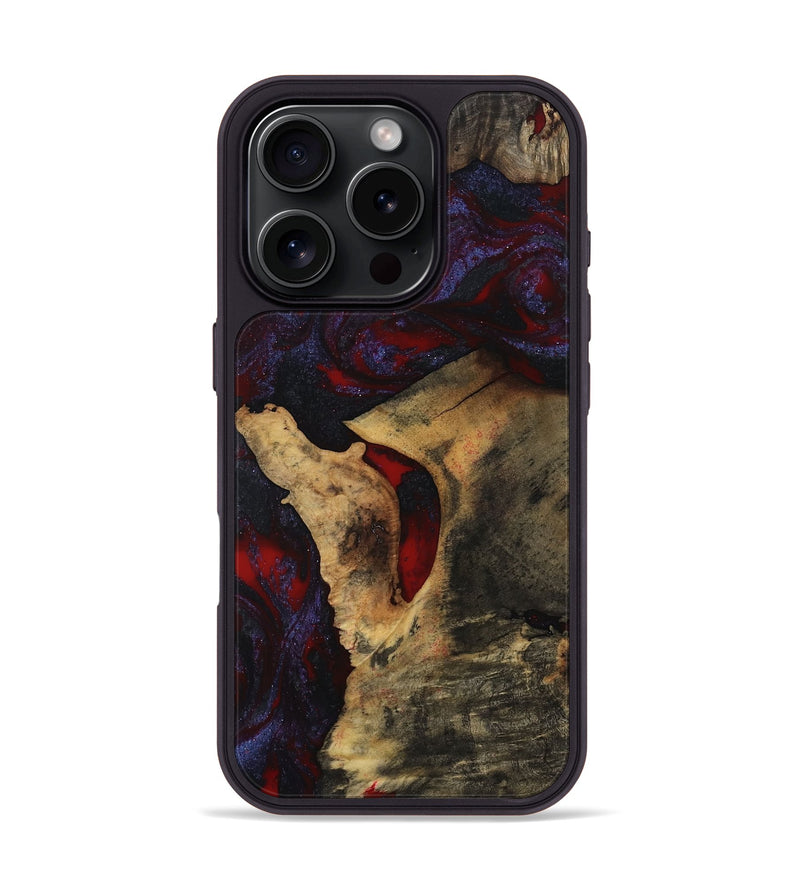 iPhone 16 Pro Wood Phone Case - Stephon (Red, 801629)