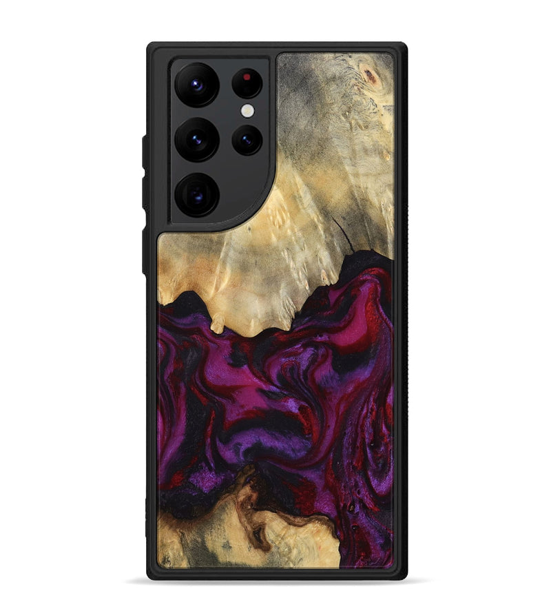 Galaxy S22 Ultra Wood Phone Case - Aron (Red, 801630)