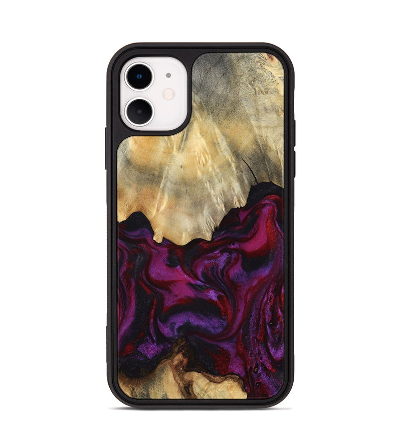 iPhone 11 Wood Phone Case - Aron (Red, 801630)