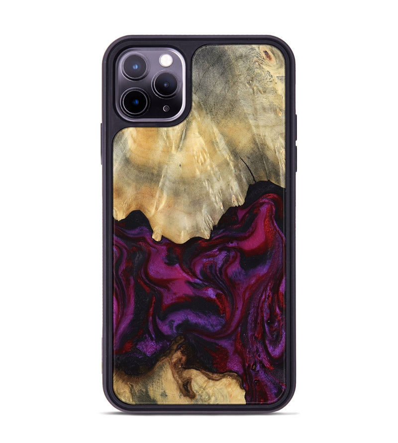 iPhone 11 Pro Max Wood Phone Case - Aron (Red, 801630)