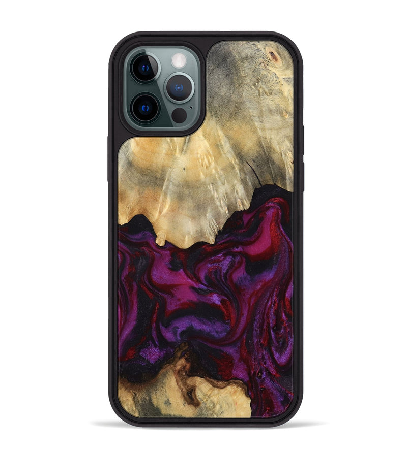 iPhone 12 Pro Max Wood Phone Case - Aron (Red, 801630)