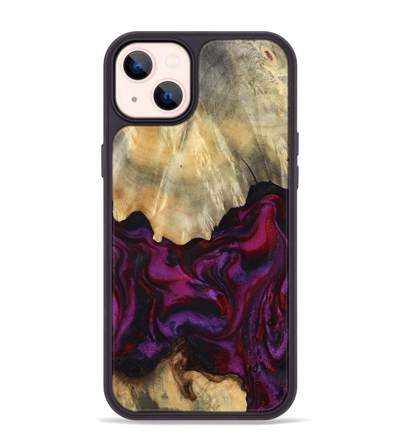 iPhone 14 Plus Wood Phone Case - Aron (Red, 801630)