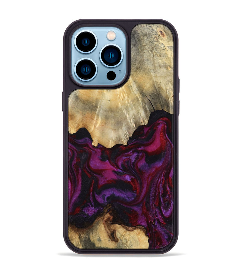 iPhone 14 Pro Max Wood Phone Case - Aron (Red, 801630)