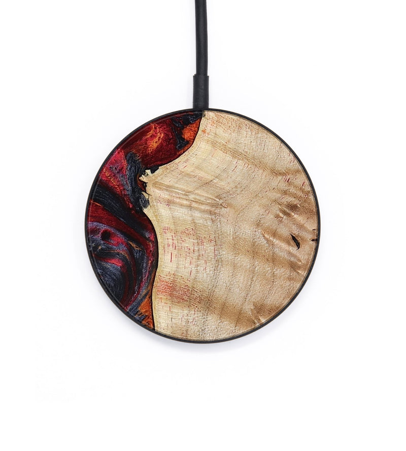 Circle Wood Wireless Charger - Paige (Red, 801631)