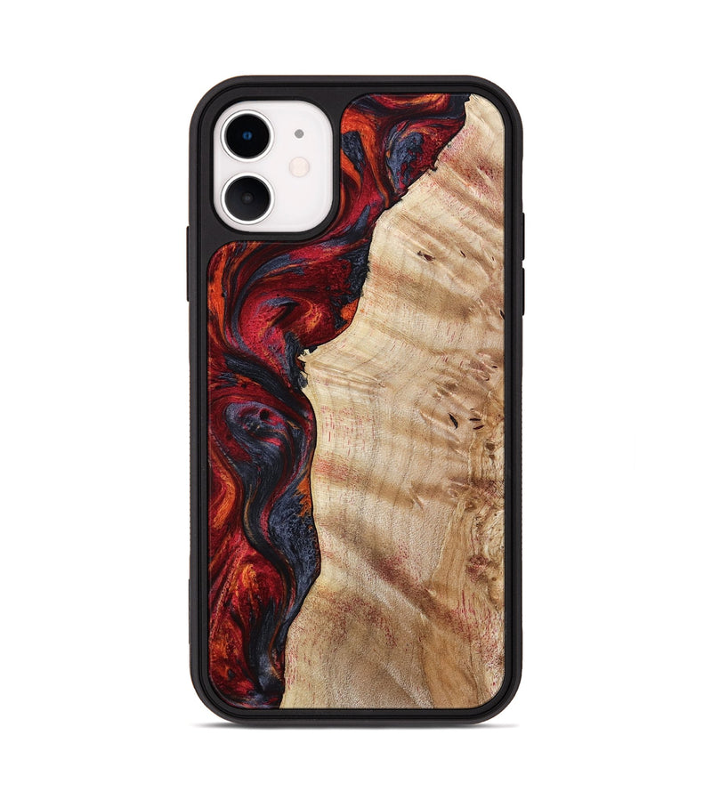 iPhone 11 Wood Phone Case - Paige (Red, 801631)