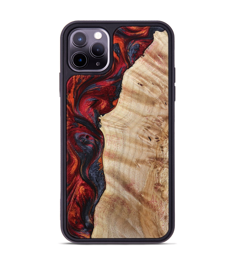 iPhone 11 Pro Max Wood Phone Case - Paige (Red, 801631)