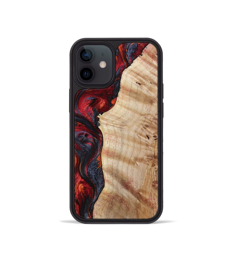 iPhone 12 mini Wood Phone Case - Paige (Red, 801631)