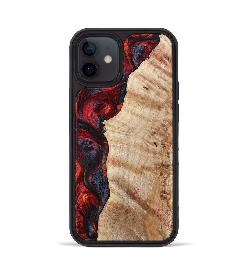 iPhone 12 Wood Phone Case - Paige (Red, 801631)