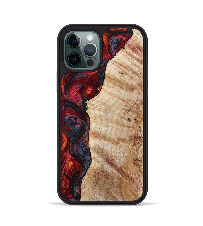 iPhone 12 Pro Wood Phone Case - Paige (Red, 801631)